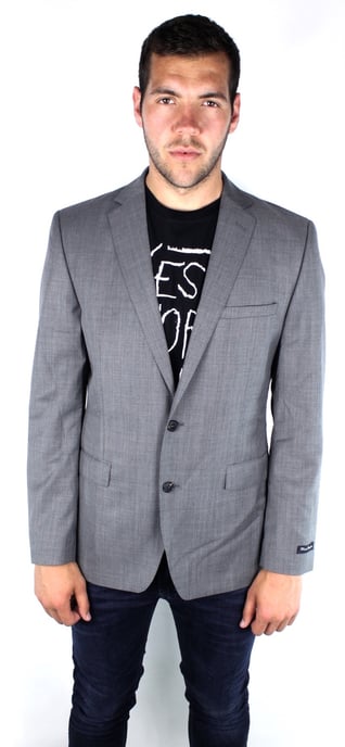 French Connection 55BAP Savings Sharkskin Grey Jacket