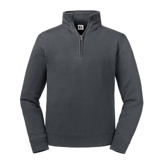 Russell Heren Authentieke Zip Neck Sweatshirt (Konvooi Grijs) - Image 1