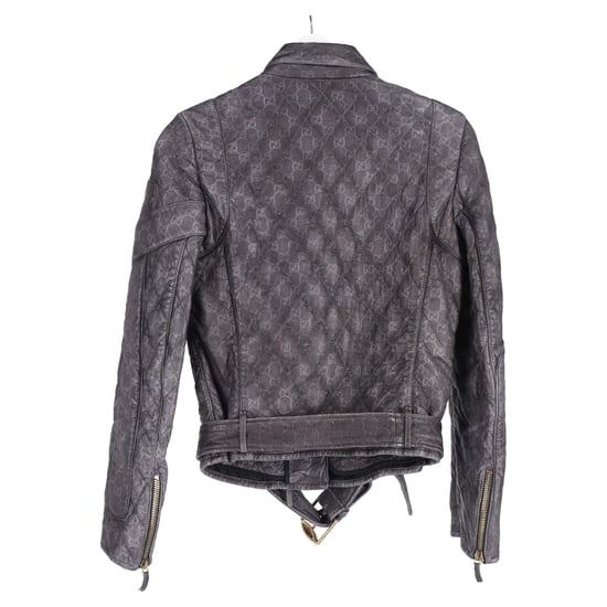 Gucci Monogram Biker Jacket in Black Leather - Image 5
