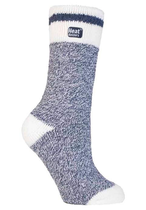 Heat Holders - Thermische sokken met damespatroon - Navy Block Twist - Image 1