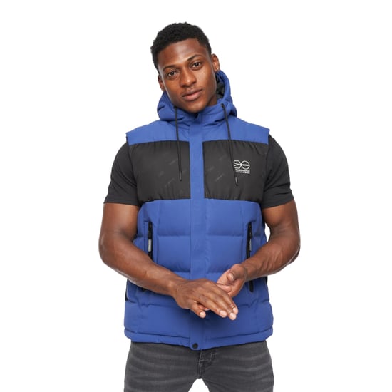 Crosshatch Heren Kremlins Gilet met reliëf (Blauw) - Image 1