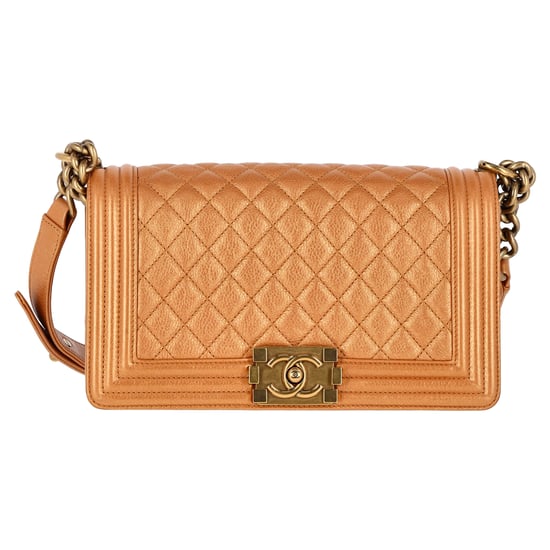 Chanel Quilted Medium Boy Flap Bag in Brown Lambskin Leather - Image 1
