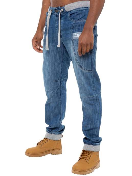 Enzo | Heren Denim Jogger Jeans - Blauw - Image 1