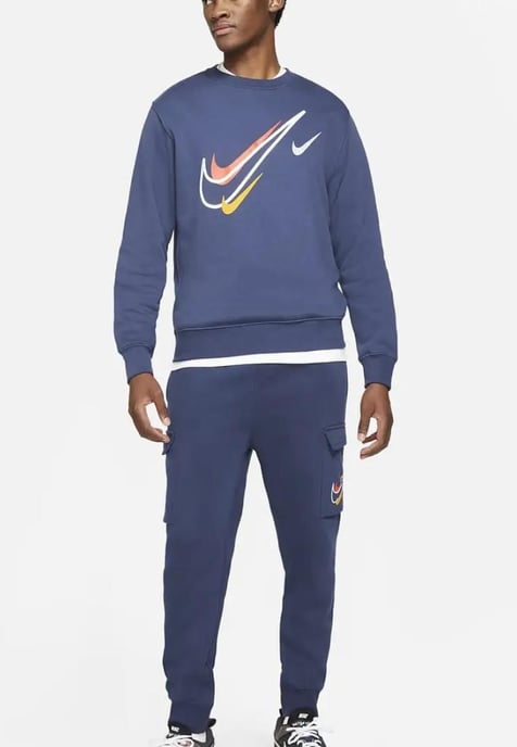 Nike Multi Swoosh trainingspak voor heren met ronde hals in marineblauw - Image 1