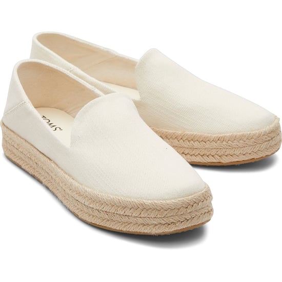 TOMS Carolina 100% Katoen Dames Espadrilles Naturel - Image 1