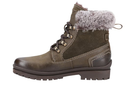 Cotswold Evenlode Leren Dames Khaki Winter Enkellaarzen - Image 5