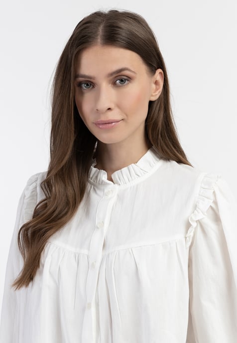 Dreimaster Blouse Dames wolwit - Image 5