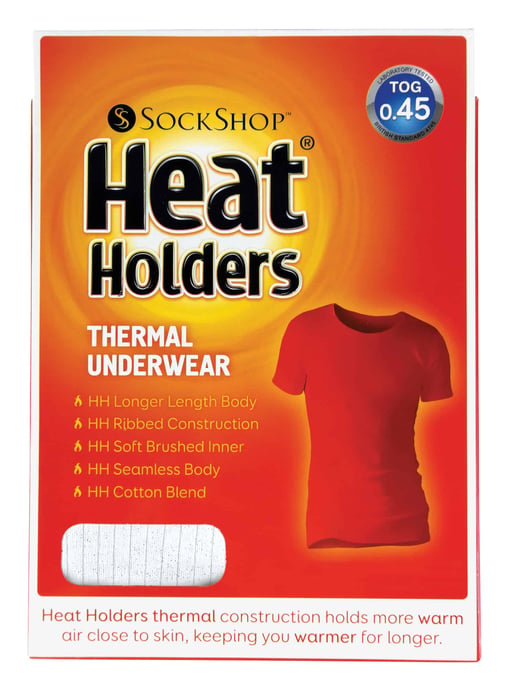 Heat Holders - Thermische bovenkant met korte mouwen voor heren - Wit - Image 2