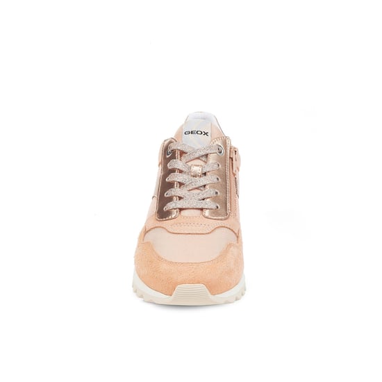 Geox Tabelya Leren Dames Perzikkleurige Sneakers - Image 4