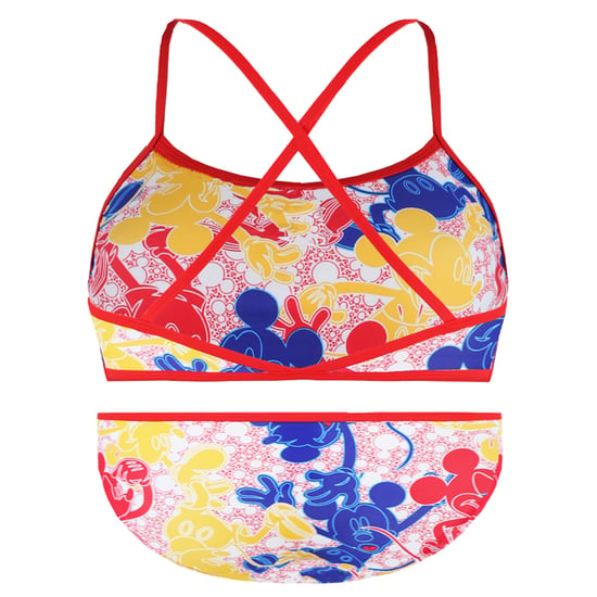 Speedo All Over Print Disney Mickey Mouse Junior Two Pieces Swimsuit 8 08111C820