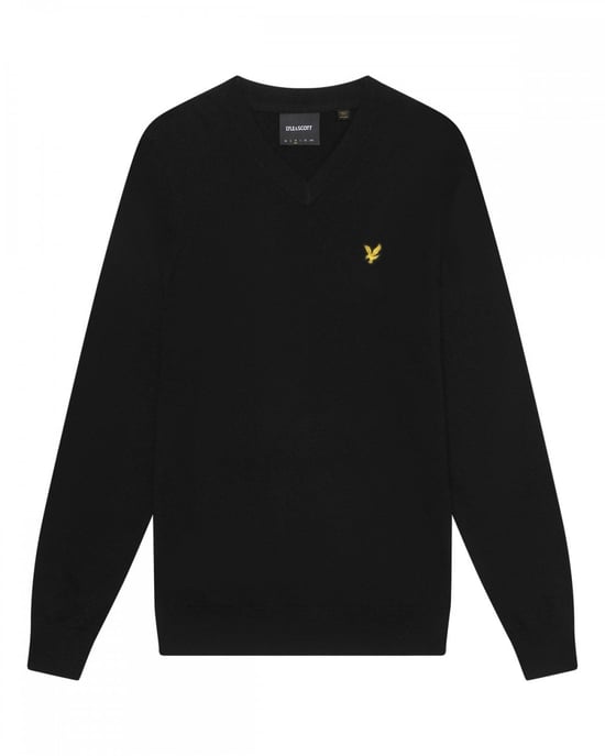 Lyle & Scott Katoenen Merino Heren V-hals Trui - Image 1