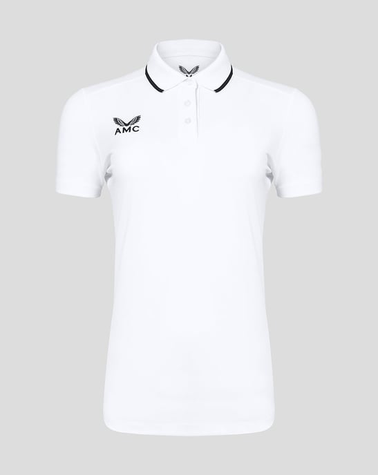 Womens Castore Short Sleeve Media Polo in Black/White