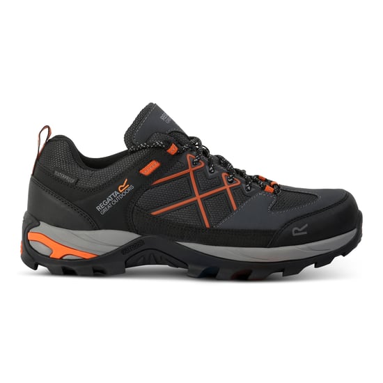 Regatta Mens Samaris III Low Walking Shoes (Granite/Blaze Orange)