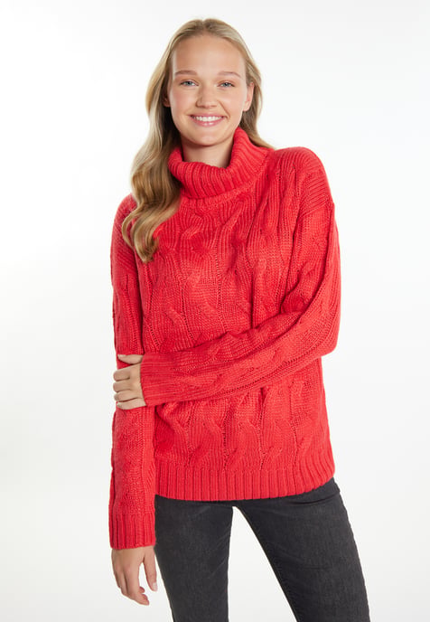 Mymo Gebreide trui Dames rood - Image 3