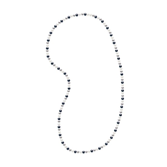 Long Necklace Real Cultured Freshwater Pearls Baroque 6-7 mm