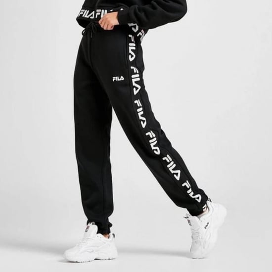 Fila Womens Jacquared Pnl Pnt Joggers Zwart - Image 3