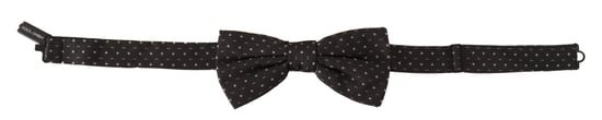 Dolce & Gabbana Gray Polka Dot 100% Silk Neck Papillon Men's Tie