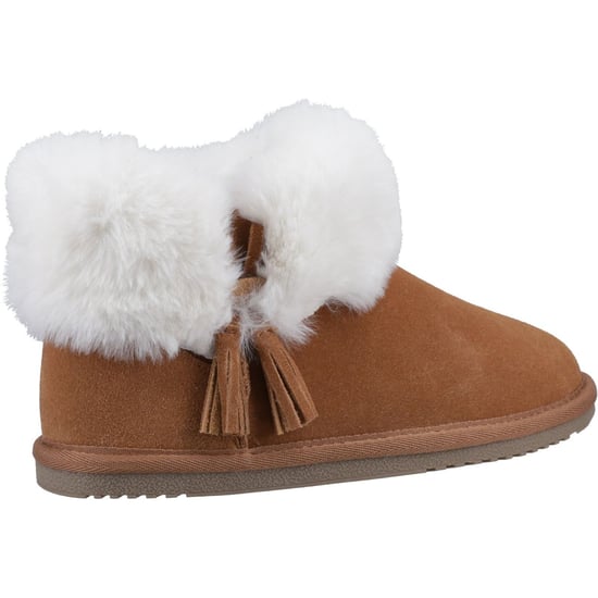 Hush Puppies Ayana Suède en imitatiebont pantoffels voor dames in Tan - Image 2