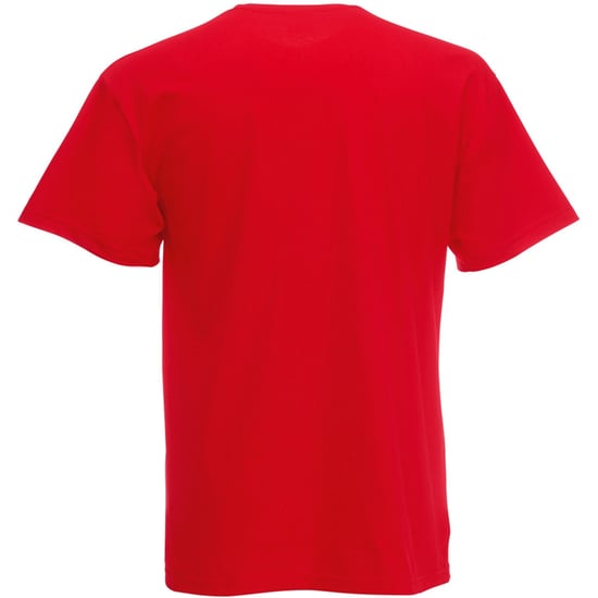 Fruit Of The Loom Heren Valuegewicht V-hals, T-shirt met korte mouwen. (Rood) - Image 2