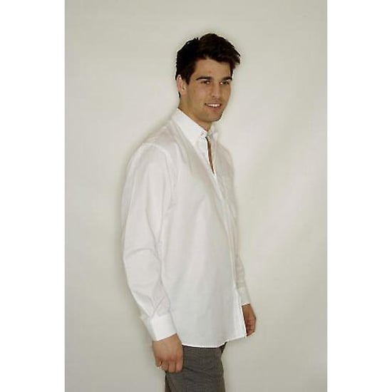 Russell Collectie Heren Lange Mouw Easy Care Oxford Shirt (Wit) - Image 4