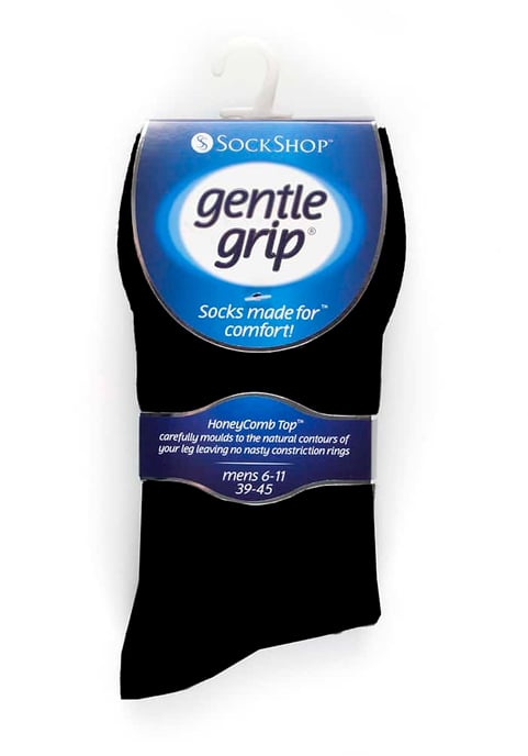 6 paar sokken zonder elastiek herensokken met zachte grip 39-45 Uk - MGG100 - Image 2