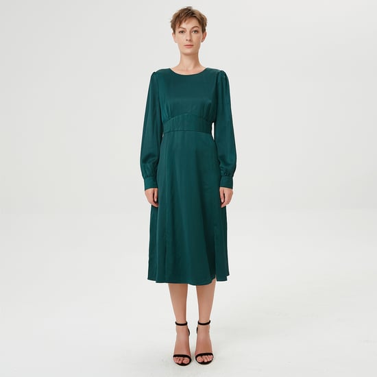 Aangepaste en wijd uitlopende vloeibare blouse -jurk - Image 4