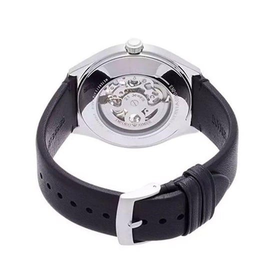 Emporio Armani AR60003 Automatisch zwart lederen herenhorloge - Image 2
