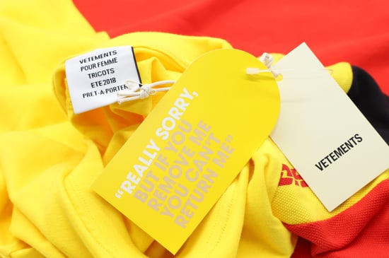 Vetements x DHL Tee in Yellow Cotton