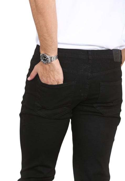 MYT Herenjeans met rechte pijpen, hyperstretch denim in zwart - Image 5
