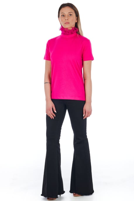 Frankie Morello Pink Cotton Tops  T-Shirt