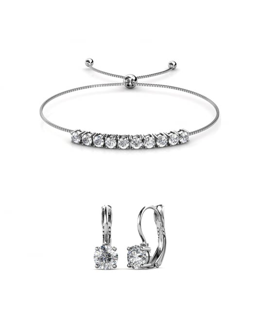 Ronde kristallen Mia-set en doos - Kristal - Image 1