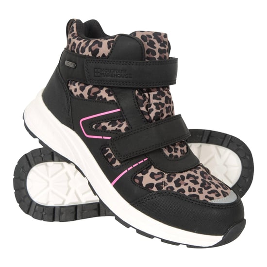 Mountain Warehouse Jupiter Adaptieve Wandelschoenen met luipaardprint voor kinderen/Kinderen (Zwart/roze) - Image 1