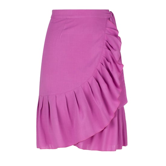Roze wikkelrok met ruches - Image 1