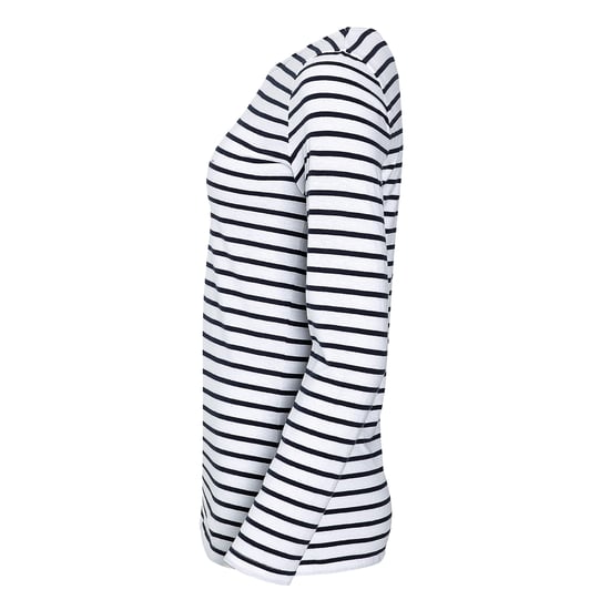 SOLS Womens/Ladies Marine Long Sleeve Stripe T-Shirt (White/Navy)
