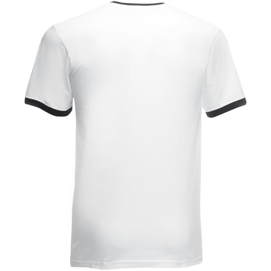 Fruit Of The Loom Heren Ringer T-shirt met korte mouwen (Wit/Zwart) - Image 2