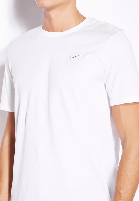 Nike heren T-shirt met geborduurde Swoosh wit - Image 3