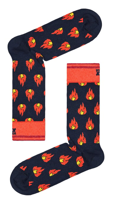 Happy Socks - Novelty Vlammen Design Sokken | Geweldig Cadeau - Vlammen - Image 2