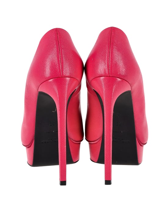 Saint Laurent Plateau Pumps van Roze Leer - Image 5