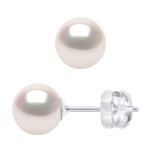 DIADEMA - Earrings - White Gold and Japanese Akoya Cultured Pearl