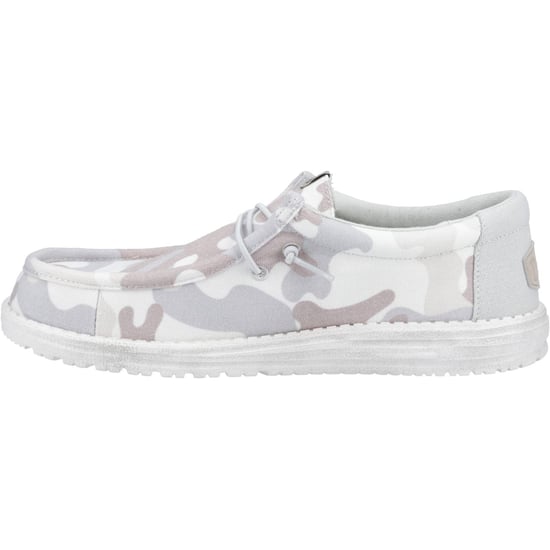 HEYDUDE Wally gewassen camo polyester herenschoenen in grijs woestijncamouflage - Image 4