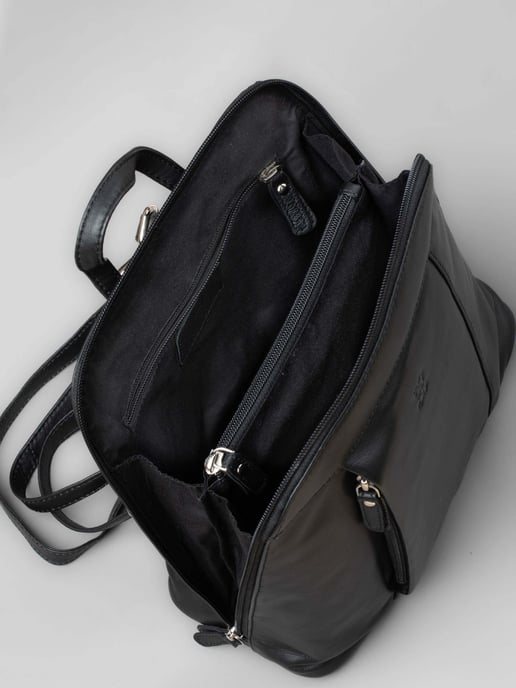 Enderby Leather Backpack in Black