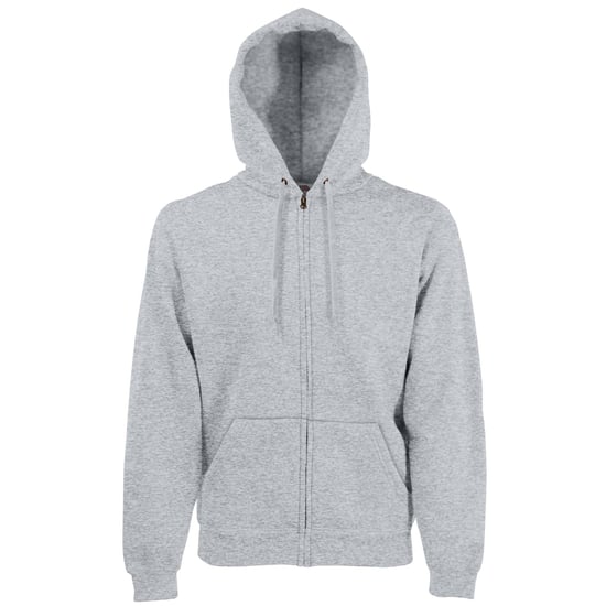 Fruit Of The Loom Heren Premium 70/30 Hooded Zip-Up Sweatshirt / Hoodie (Heather Grijs) - Image 1