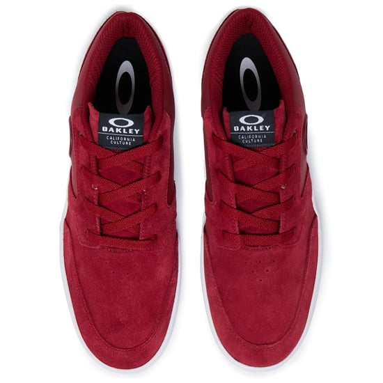 Oakley Lighthouse Lace-Up Red Smooth Leather Mens Trainers 13550 4ST