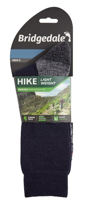 Bridgedale - Heren Wandel Lichtgewicht Merino Sokken - Marine / Grijs - Image 2