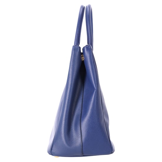 Prada Large Galleria Hand Bag in Blue Saffiano Leather - Image 3