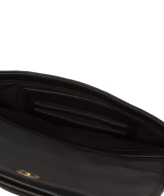 'Zoey' Black Nappa Leather Cross Body Bag