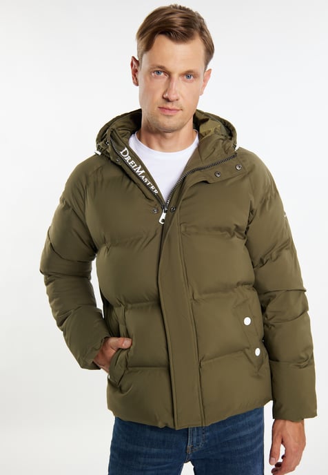 Dreimaster Winterjas met vulling Heren militaire olijf - Image 3