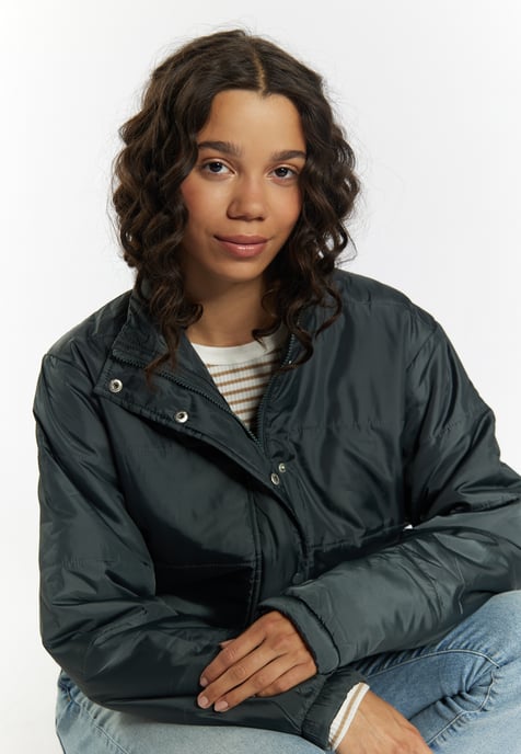 Mymo Licht gewatteerd blousonjack Dames Houtskool - Image 5