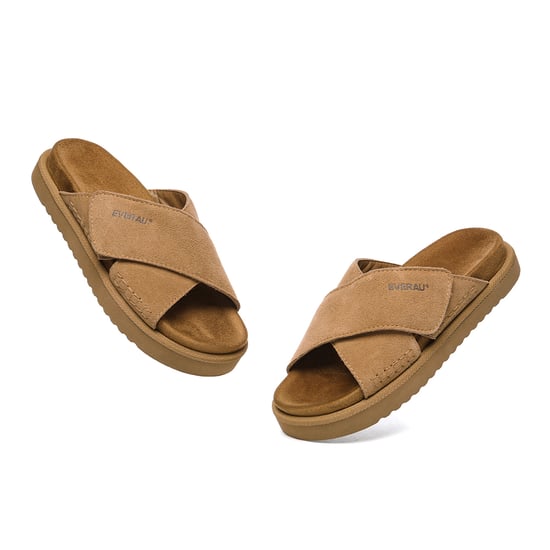 EVER AU Dames Leren Sandalen - Rose - Image 6