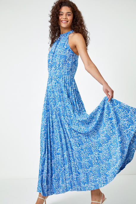 Ditsy Floral Halter Neck Maxi Dress - Image 2